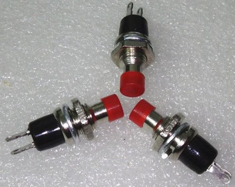 2-pin SPST Momentary Push Button - Red