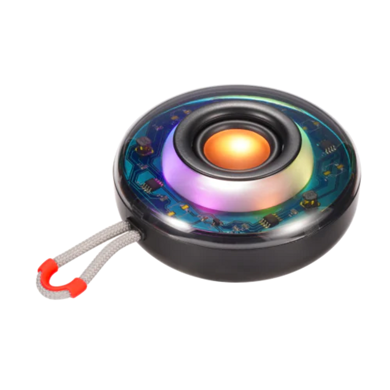 STREETZ | Transparent Bluetooth-högtalare med TWS och LED-ljuseffekter, 5 W