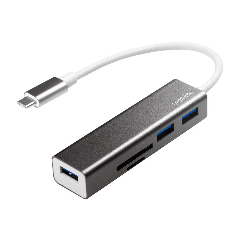 USB-C Hub 3port+minneskortsläs