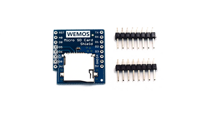 The MicroSD card reader for WeMos D1 Mini is a handy accessory that allows you to read and write data to a MicroSD card using your WeMos D1 Mini board