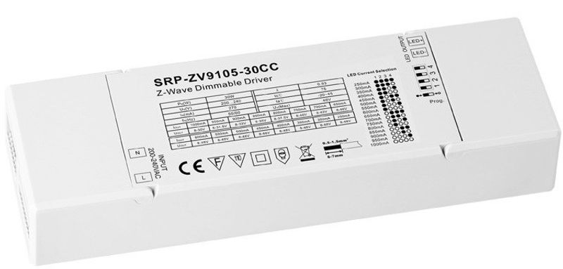Drivdon Z-wave 30W 250-1000mA - Dimbar - Constant Current