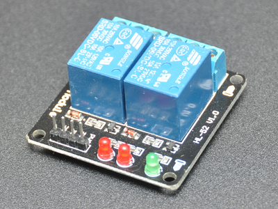 Relay board  5v/logic level operation 2 channel - assembled