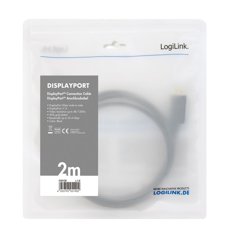 DisplayPort-kabel 1.4 8K/4K 2m