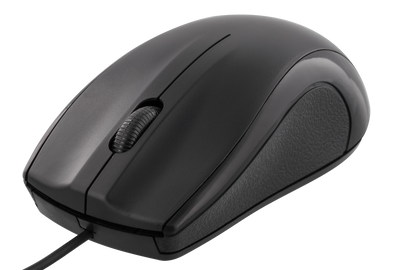 DELTACO trådad optisk mus, 3 knappar med scroll, 1200 DPI, svart