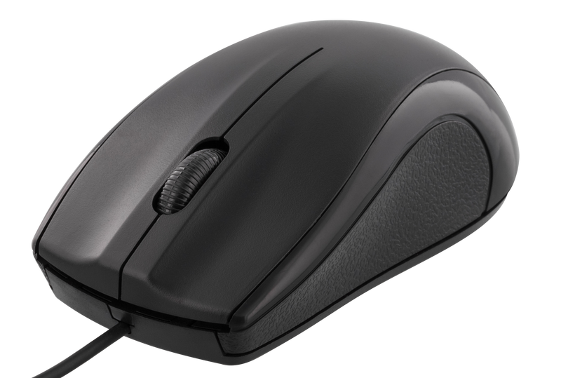 DELTACO trådad optisk mus, 3 knappar med scroll, 1200 DPI, svart