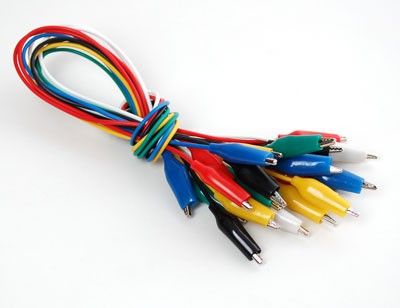 Small Alligator Clip Test Lead (set of 12)