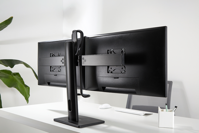DELTACO Office Vertical Lift Dual Monitor Stand
