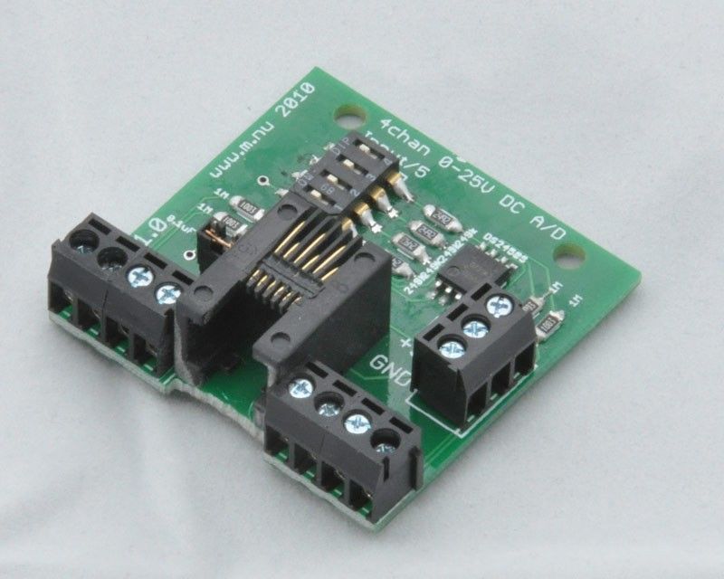AD Converter 4 channels 0-25V DC
