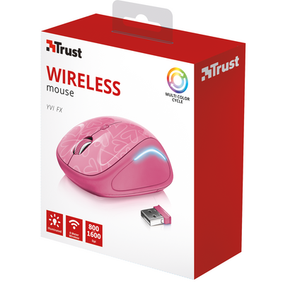 Yvi FX Wireless Mouse Pink