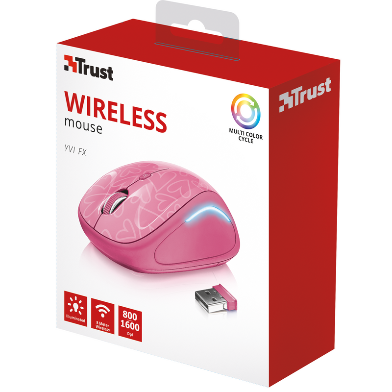 Yvi FX Wireless Mouse Pink