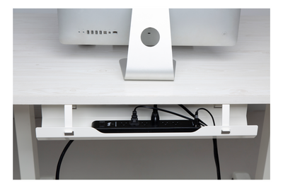 DELTACO Office, Under-desk cable management tray, steel, 600x135x108mm