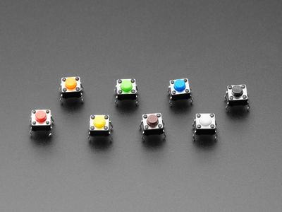 6mm Rainbow Tactile Button - 8 Pieces
