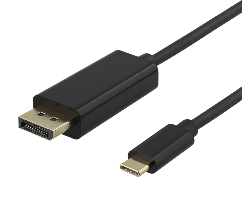 USB-C till DisplayPort-kabel, 1m, 4K@60Hz, svart