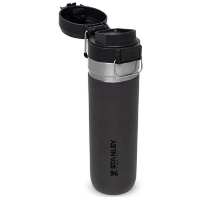The Quick Flip Water Bottle 0.7L Charcoal