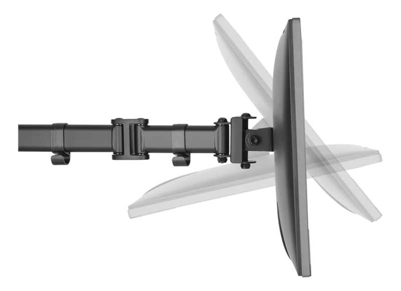 DELTACO Office, Dual desk, 13"-27", 8kg, 75x75-100x100