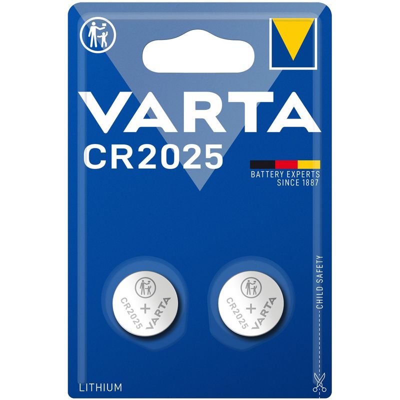 CR2025 3V Lithium Button Cell Battery 2-pack