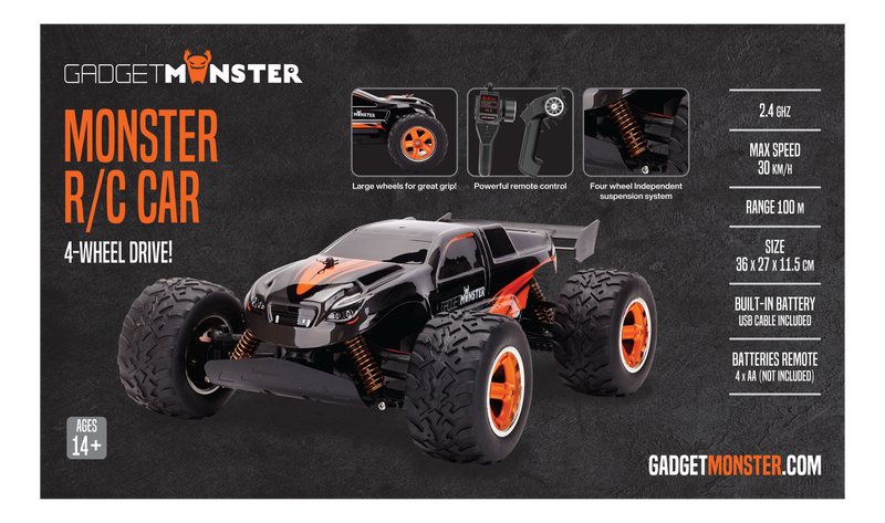 Remote-controlled monster truck 4WD