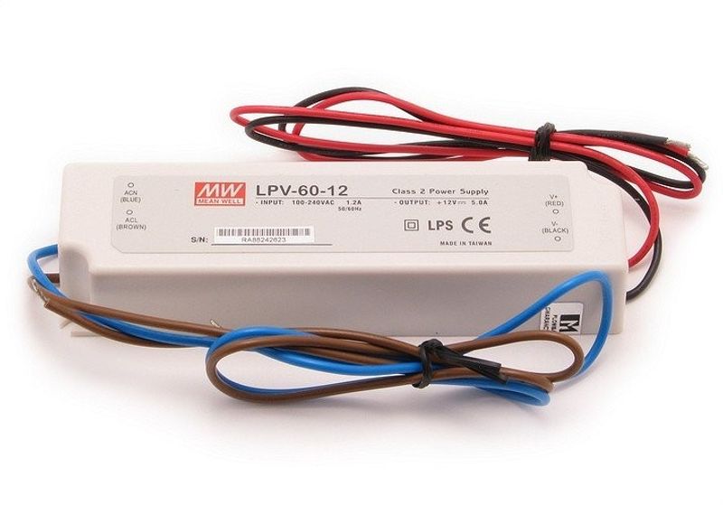 Drivdon LED 12V 5A/60W - IP67 - Not dimmable