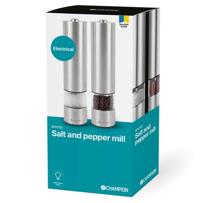 Salt- and pepper mill, Stainless steel