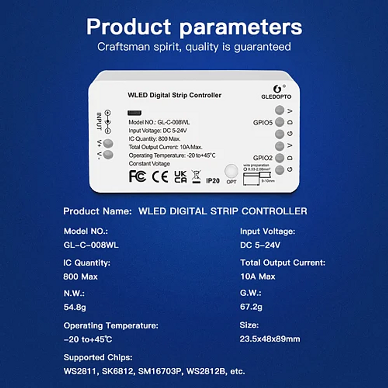 Gledopto WLED Digital Strip Controller