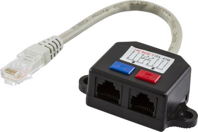 DELTACO Y-kabel RJ45 TP, UTP (oskärmad)