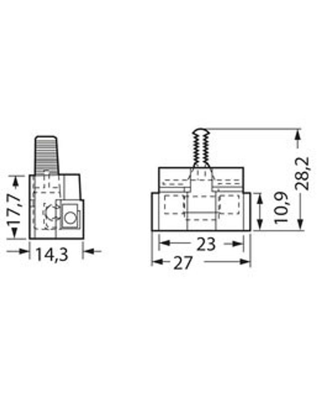 Säkringshållare för säkring 5x20mm