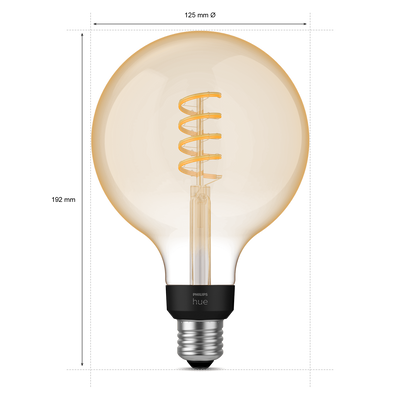 Hue White Ambiance Filamentlampa 7W G125 E27