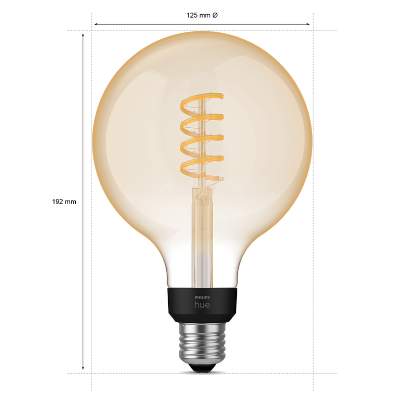 Hue White Ambiance Filamentlampa 7W G125 E27