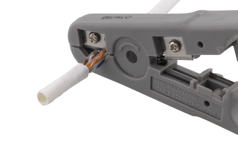 DELTACO Universell kabelskalare, klippfunktion, grå