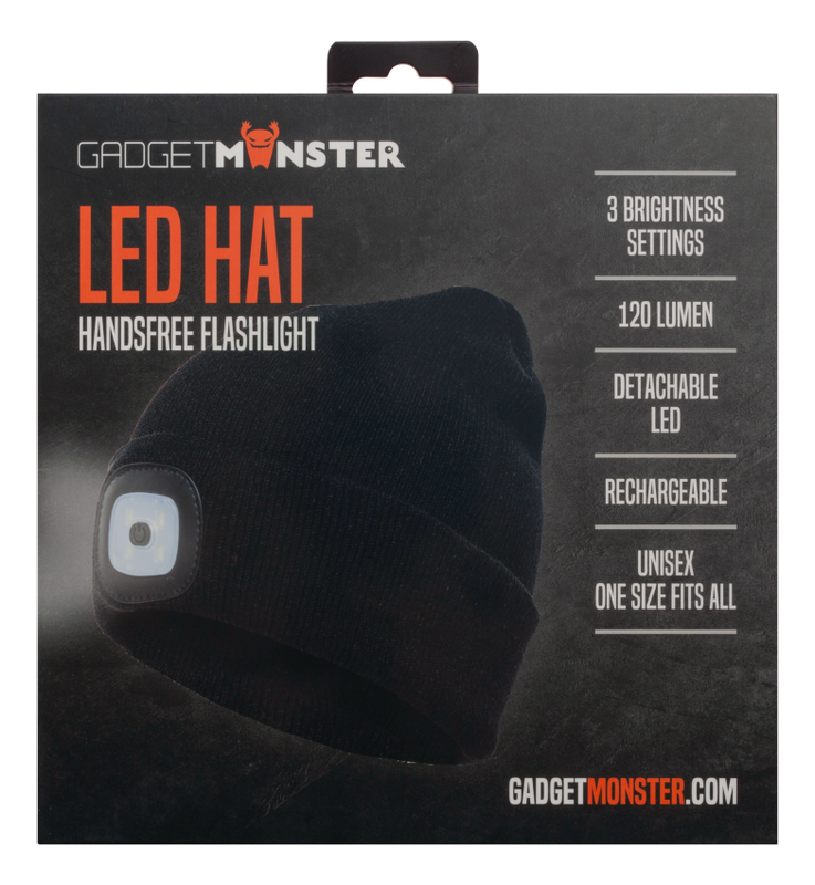 Mössa med LED-lampa, svart