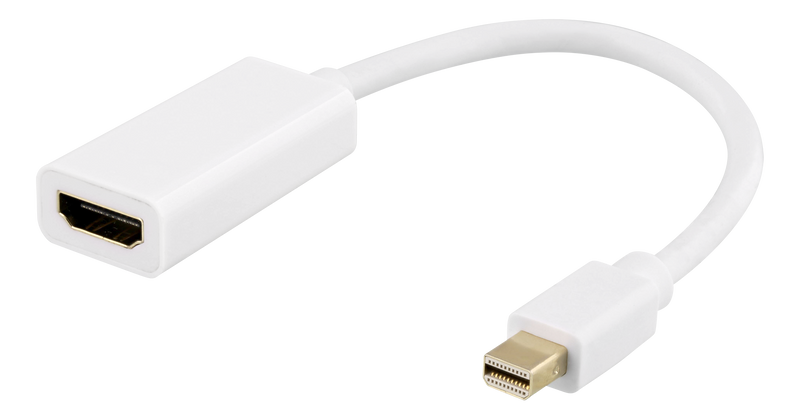 Mini DisplayPort to HDMI adapter, 4K 60Hz, 0.2m, white