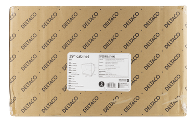 DELTACO 19" cabinet, 6U, 540x450mm, standing or wall-mounted, glass door, white.