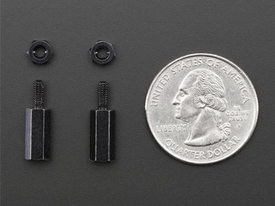 Latón M2.5 Pilares para Pi HATs - Con recubrimiento negro - Paquete de 2