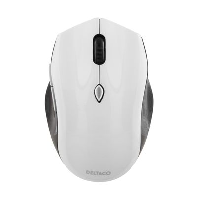 DELTACO trådlös optisk mus, 6 knappar med scroll, DPI-val, USB, sv/v