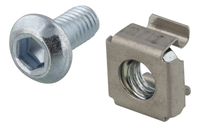 DELTACO, M6 screw set hex (washers + screws + nuts) 10-pack