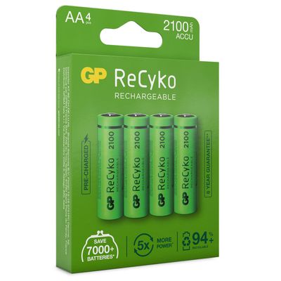 ReCyko Laddningsbara AA-batterier 2100mAh 4-pack