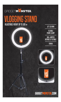 Vlogg-kit - ringlight & golvstativ