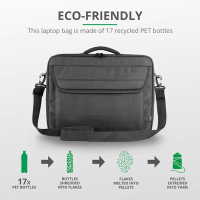 Atlanta Laptop Bag 15.6" Eco-friendly Black