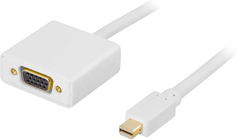 Mini DisplayPort to VGA (HD15) 1m, male to male, white