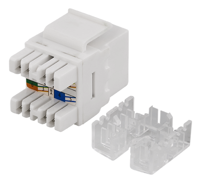 DELTACO UTP Cat6 Keystone kontaktdon, 180 grader, "Tool-free"