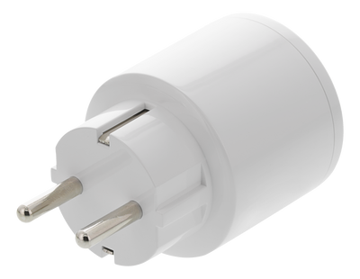 FYND DELTACO SMART HOME strömbrytare, WiFi 2,4GHz, 1xCEE 7/3, 10A, timer, 220-240V, vit