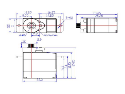 Digitalt Servo -  FT90M
