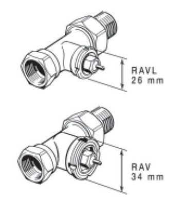 Adapters for mounting Danfoss Living Eco and Living Connect on RAV or RAVL valves (014G0250 - RSK 481 84 60)