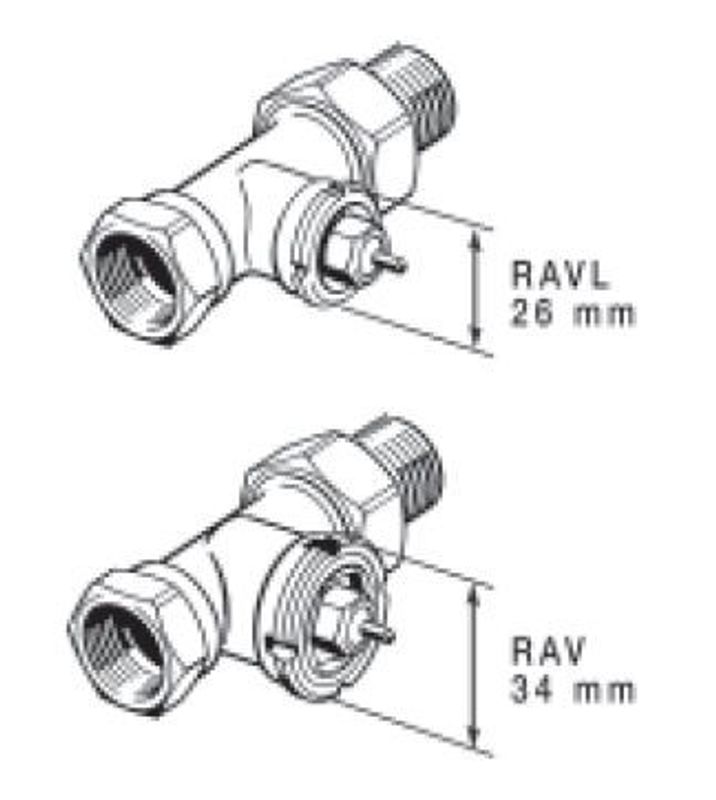 Adapters for mounting Danfoss Living Eco and Living Connect on RAV or RAVL valves (014G0250 - RSK 481 84 60)