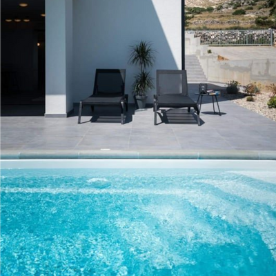 Poolpaket Glasfiberpool - 7,5x3,2m - Muskö - Med smart styrning