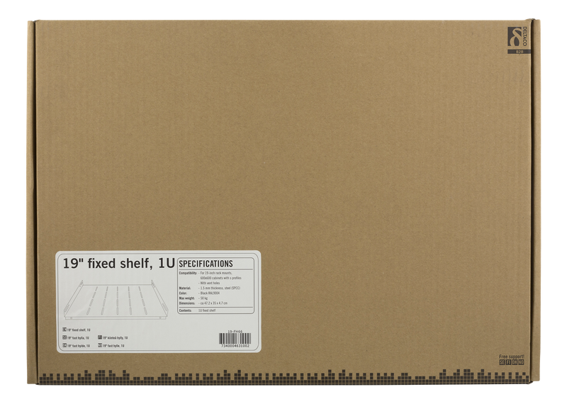 DELTACO, fast shelf, 350mm depth, for 600x600 cabinets