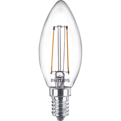 2-pack LED E14 Kron 2W (25W) Klar 250lm