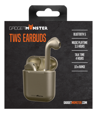 Headphones TWS Earbuds, gold