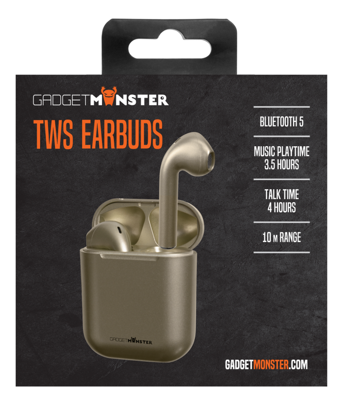 Headphones TWS Earbuds, gold