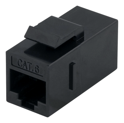DELTACO Cat6 Keystone-skarv, oskärmat, 2xRJ45, plast, 180, svart